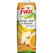 Fan χυμός Πορτοκάλι , Μήλο, Μπανάνα - Orange Apple Banana Juice 1lt